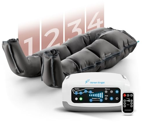 Venen Engel 4 Recovery Boots Premium mit Lymph-Flow Pants | Zur Reduzierung von Cellulite | Beinmassagegerät fördert Durchblutung ergänzend zu manueller Lymphdrainage + E-Book