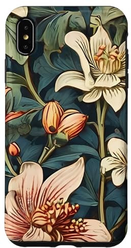Floral William Morris Nouveau Art Flower Design Pattern Case for iPhone XS Max