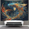 kaiyun Fische, Tapisserie, 3D Fantasiemuster Wandbehang Wandtuch Tagesdecke Bettdecke Für Schlafzimmer Wohnzimmer Wohnheim 130cmx150cm