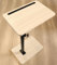 YUHFERA Couch Side Table - 360°Swivel Height Adjustable End Table,Sofa Armrest Tray Table,Snack Side Table for Bed or Chair with Phone & Tablet Slot,Oak white Standard