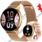 Smartwatch Donna - 1,19 AMOLED Schermo Orologio Smart Watch Effettua/Risposta Chiamate, SpO2, Monitoraggio Del Sonno, 113+ Modalità Sportive, Contapassi, Fitness Tracker per iOS Android