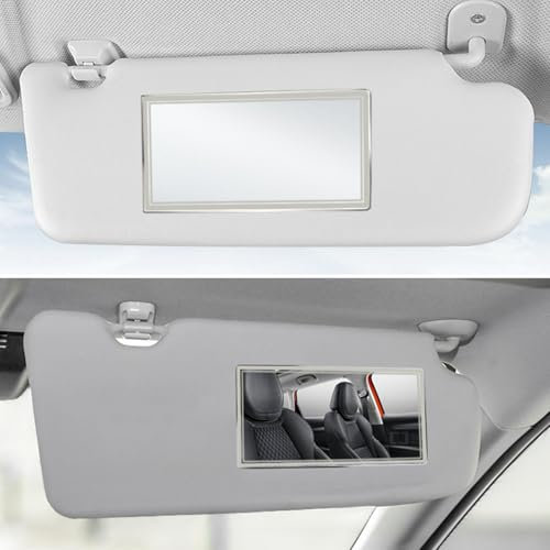 2pcs Car Sun Visor Mirror, Self-Adhesive Vanity Mirror, Portable Sun Visor HD Makeup Mirrors for Truck Suv Cars, Interior Car Mirrors Cars Accessories for Women(5.91x3.15inch)