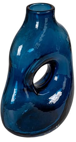 Bloomingville Abstrakte Glasvase, Blau