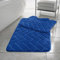 EXQUIZIT HOME Bath Mat Memory Foam Block Non Slip Quick Dry Ultra Soft Bathroom Rug Pedestal Toilet Mat Set 2 Pieces COLOUR ROYAL BLUE