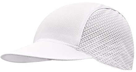 JIAHG Fahrrad Cap Mütze Kühlende Cycling Cap Unterhelmmütze mit Sonnenblende Sonnenschutz UV Rennrad Mütze Fahrradkappe für Männer Frauen (DE/NL/SE/PL, Alphanumerisch, Einheitsgröße, Weiß)