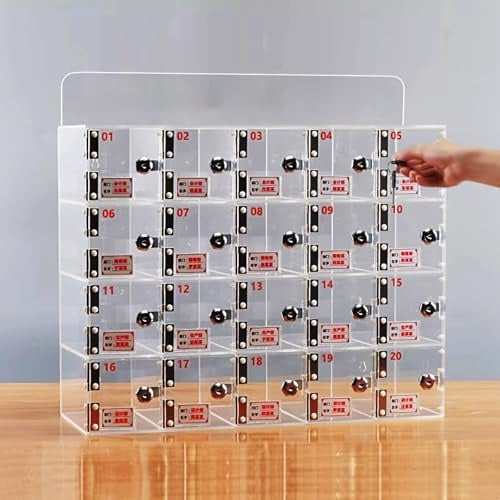 LLZJDDPLY Casier Mural en Acrylique pour téléphone Portable avec clés, pour employés, Bureaux, salles de Classe(25)