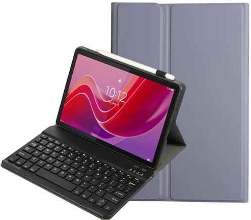 YKWXSC Coque Clavier pour Lenovo Tab Idea 11 Tablet 11'' TB336ZU/TB336FU 2025, AZERTY Français Détachable sans Fil Bluetooth pour Lenovo Tab Idea 11 Tablet 11'' TB336ZU/TB336FU 2025, Violette