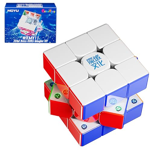 Cubershop Moyu WRM V11 MagLev Magnetischer UV-Aufkleber, 3 x 3 Geschwindigkeitswürfel, 20 m Kugelkern, verstellbare Spannung, 3 x 3, 100 Magnete, WRM Pro Flaggschiff, ultraglatt