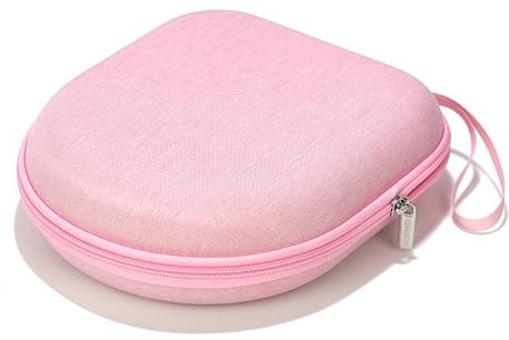 Ginsco Universal Headphone Case Compatible with JBL Tune 510BT 720BT, Sony WH-CH 720N/WH-CH520, Soundcore Q20/Q30 BERIBES KVIDIO TOZO etc, Travel Carrying Hard Shell Case (Light Pink)