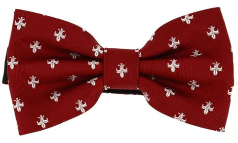 Tony & Paul. Noeud papillon noué. Fleurs de Lys - BOURBON, Soie. Motifs. FABRIQUE EN ITALIE.