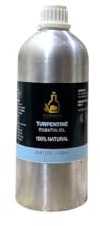 INDIROOT Aceite esencial de trementina, Pinus palustris, 100% natural (1000 ml, trementina)