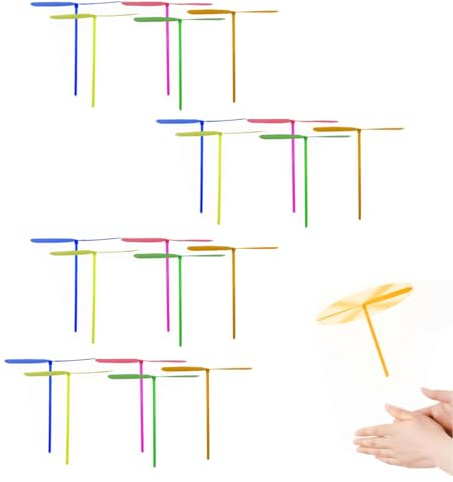 Quesuc 20 Piezas De Libélulas Voladoras De Plástico Juguetes Helice Voladora De Juguete De Hélice Para Niños Colores Aleatorios Decoraciones De Jardín Y Fiestas Al Aire Libre