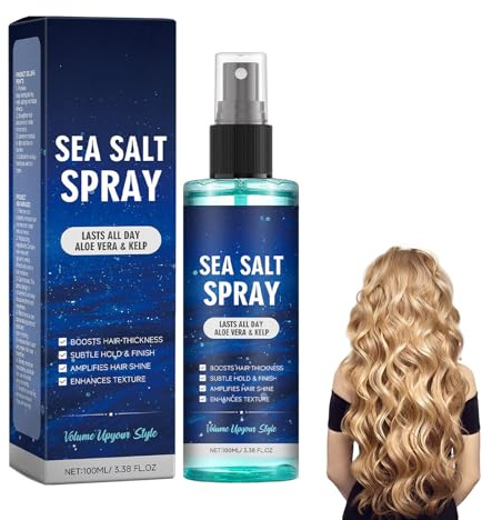 Sea Salt Spray Hair Men - Meersalzspray für Männer, Salzspray, Curl Defining Cream, Langanhaltender Halt, Haarspray Männer für mehr Volumen -100ml - Für alle Haartypen Geeignet
