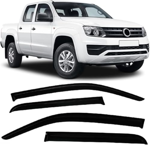 ANYANH 4 Stück Windabweiser Für VW Amarok 2009-2021, Car Comfort Windabweiser Windabweiser Regenabweiser Rauchabweiser Regen Ventvisor Auto Seitenfenster Visier Abweiser