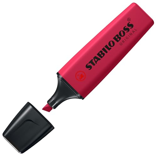 STABILO BOSS Textmarker | 1 Stück | Naturecolors | Wild Flower | Burgunderrot