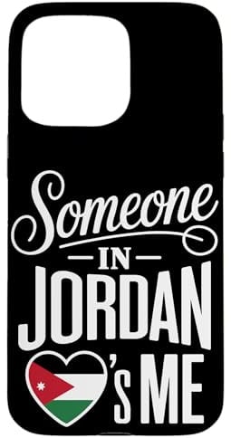 Someone In Jordan Loves Me Heart Jordan Flag Case for iPhone 15 Pro Max