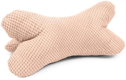 Amilian Leseknochen 44x22 cm - Lesekissen zum Lesen, Knochenkissen; Nackenkissen in Knochenform, Buch- und Tabletstütze, Lesekissen für Sofa und Bett - Elfenlicht