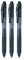 Pentel Roller Gel Energel X 0.7 BL107 Tintenroller, Schwarz, 3 Stücke