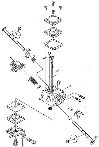 Husqvarna 506450401 Carburador de Motosierra Pieza Original del Fabricante del Equipo Original (OEM)