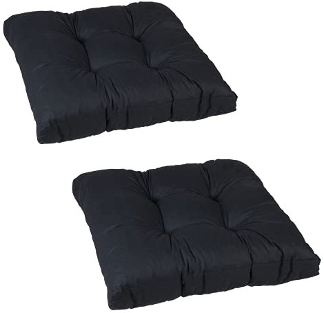 Beo 2X Sitzkissen 60x60 cm wasserabweisend für Lounge Gartenmöbel | Made in EU Lounge-Kissen Grau | Stuhlkissen mit hoher Lichtechtigkeit - UV-Ausbleichschutz | Öko-Tex geprüft schadstofffrei