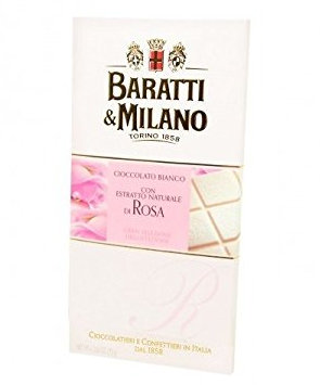 Baratti & Milano - TABLETTE CHOCOLAT BLANC A L'EXTRAIT NATUREL DE ROSE 75GR