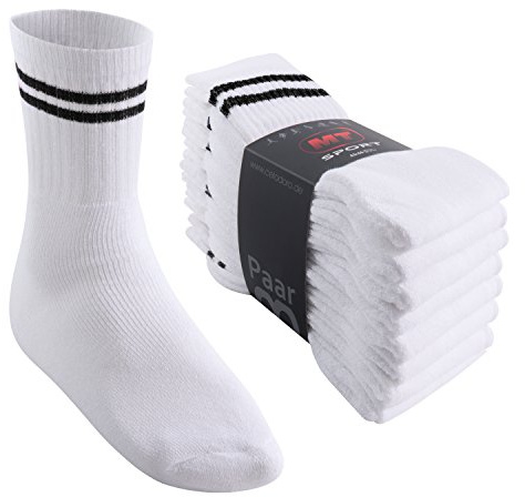 MT 8 Paar | 16 Paar Tennissocken für Damen & Herren Crew Socken