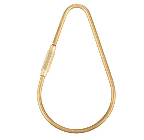Mousqueton Escalade en Laiton Massif Durable Mousqueton de Fixation en Laiton en 3 Forme Porte-clés Multicolore pour Sac de Montagne/Clé/Camping (Drop)