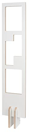 Tojo lesestoff I Bücherregal Wand 25 x 12,9 x 105 cm I Wandregal weiß in modernem Design I Schweberegal aus Holz für Wohnzimmer, Büro oder Flur