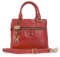 Catwalk Collection Handbags - Damen Leder Umhängetasche - Handtasche Mittelgroß - Henkeltasche mit Abnehmbarem Schultergurt - VICKY - Rot