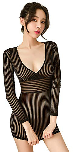 SINMIUANIME Damen Unterwäsche Sexy Kleider Sekretär Cosplay Anzüge - Schwarz - Einheitsgröße