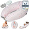 SMOOTHY Coussin d'allaitement, de Grossesse, de qualité supérieure, en 100% Coton, pour Maman et bébé, Fabricant Allemand