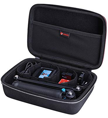 XANAD Hard Case for GoPro Cameras, For Gopro Hero 13/12/11/10/9/8/7/AKASO EK7000/AKASO Brave 4 4K /Brave 7 LE/Brave 8/AKASO V50X /insta360 and Other Action Cameras - with 5 Moveable Dividers