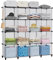 HOMIDEC Bookcase, 16 Cube Storage Unit Book shelf, Storage Cubes Multi-Use DIY Storage Shelves for Books, Storage Boxes, Clothes, Crochet Yarn, Toys