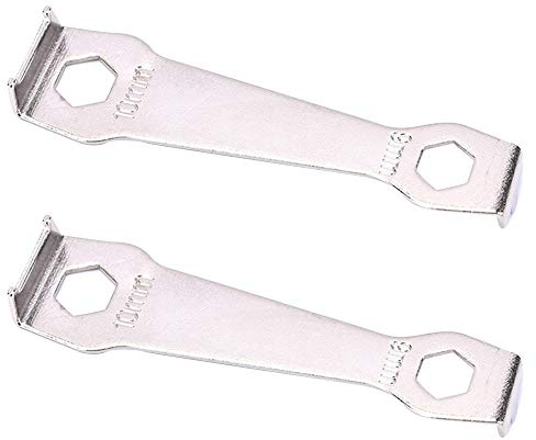 NanlouYue 2 Pcs Chainring Nut Wrench Bike Fixed Wrench Bicycle Repair Tool Bike Wrench Chainring Bolts Wrench (9/10 mm)