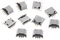 WOWOWO 10 pièces Micro USB Type B Prise Femelle 180 degrés 5 Broches SMD SMT Prise à souder