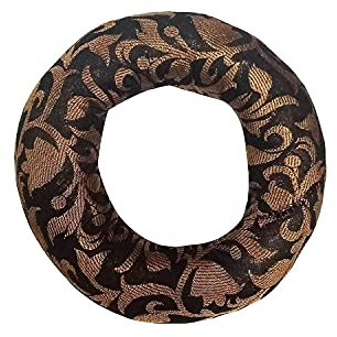 Round Cushion For Tibetan Singing Bowl Handmade Cushions Brocade Art Silk Home Decor Jewelry Display Cushion (5 X 1.5 Inch)