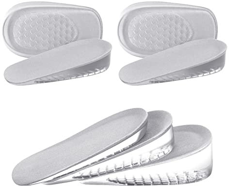 URAQT 2 Paire de Hauteur Augmentation Semelles, Semelles de Talon D'augmentation de La Hauteur, Augmentation de la Semelle Elastique de la Chaussure pour femme (S, hauteur: 2.5cm, Blanc)