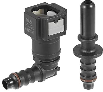 X AUTOHAUX 7.89mm SAE to 8mm 90 Degree Fuel Hose Quick Release Connector 1 Set