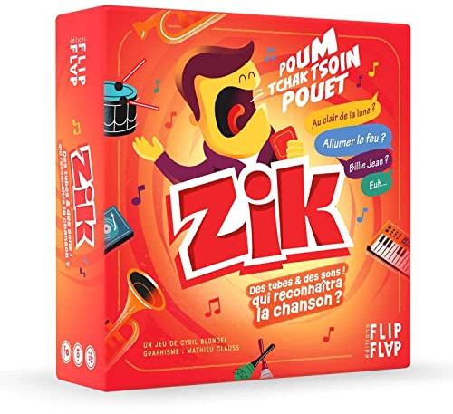 Blackrock Games ZIK – Neue Edition – Gesellschaftsspiel – ab 10 Jahren – Songs summen – Spaß garantiert – ideal in Gruppen – Gesellschaftsspiel Freunde und Familie – Musik-Quiz Original – Lied