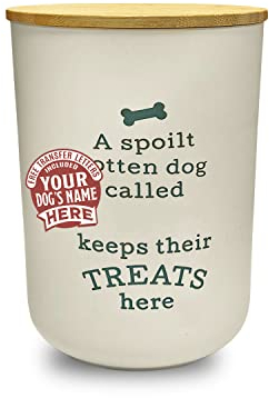 History & Heraldry Dog Treat Jar to Personalise