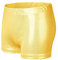 NewL Kinder Mädchen Elastische Taille Glänzend Metallic Ballett Tanz Shorts Hose für Sport Yoga Gymnastik Workout (Gold, 5-6 Jahre) Tag Größe 120