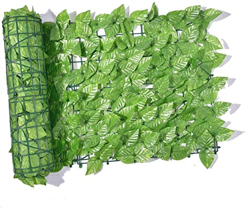 Künstliche Efeu Hecke Sichtschutz Garten-Sichtschutzzaun ohne Bewässerung und Landschaftsbau-Wiederherstellungszaun, geeignet für Tarnung HXJDP221128(Color:,Size:50X100cm)