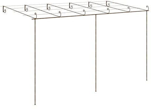 Garten-Pergola Antik-Braun 6x3x2 5 m Eisen für Kletterpflanzen und Schattenplätze im Garten Terrasse Innenhof