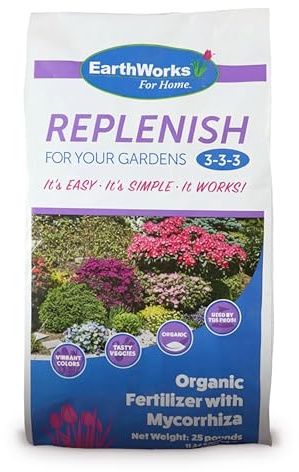 EarthWorks for Home Myco-Replenish 3-3-3, Organic Fertilizer, 25 lb Bag