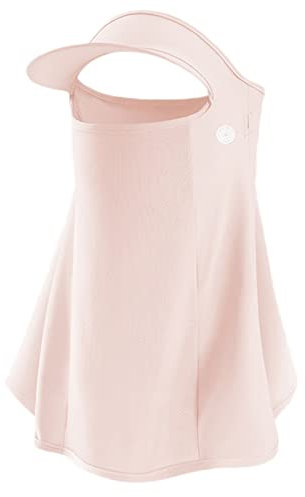 GIBZ Sun Protection Cap Hat Sun Neck Gaiter Face Mask Sun Hat with Face&Neck Flap Upf 50+ Womens/Mens Sun Protection Cap for Camping Hiking Fishing Classic Pink