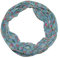 beybey® Damen Seide Loop Schal mit Blumenmuster - wunderschön und fein - Seidenschal - Loop Schal Damen - Schlauchschal Damen (hellblau)