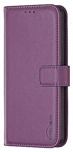 ATISIJIE para Samsung Galaxy A53 5G Funda,Premium Leather PU Billetera Carcasa Libro de Cuero,con[Ranuras y Tarjetas][Cierre Magnético][Funda movil] Flip Protector Telefono-Morado Oscuro