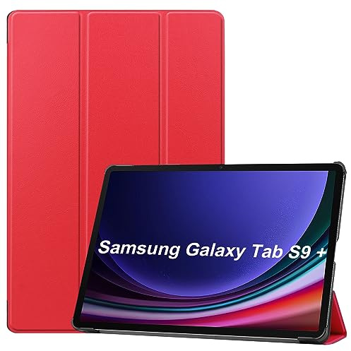 Lobwerk Tablet Hülle für Samsung Tab S9+ Plus 2023 SM-X810 SM-X816B SM-X818U 12.4 Zoll Slim Case Etui mit Standfunktion und Auto Sleep/Wake Funktion