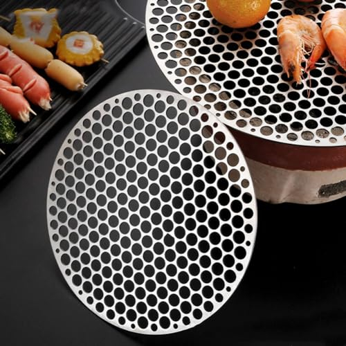 Edelstahl-Grillrost, runde Grillroste zum Kochen, Grillrost, Mehrzweck-Grillrost, Drahtnetz, Grillrost (28 cm)