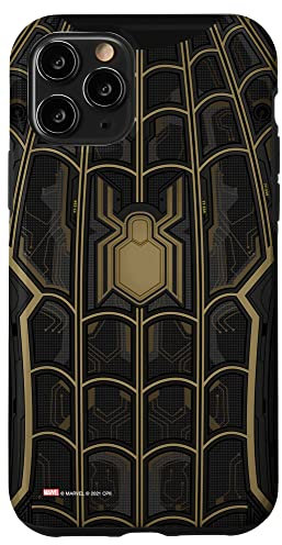 Marvel Spider-Man No Way Home Black and Gold Suit Case for iPhone 11 Pro